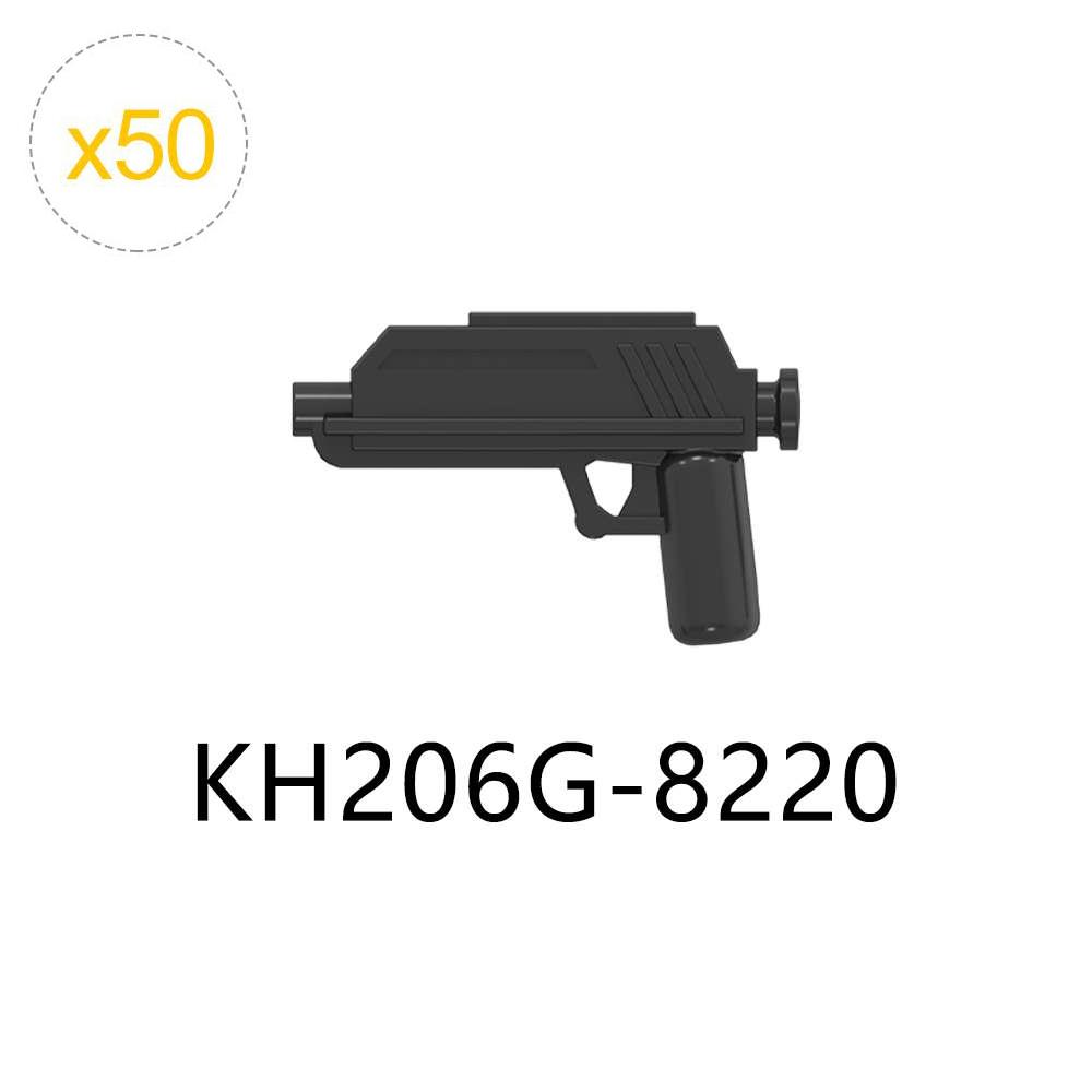 50pcs/lot Gun Pistol Space Soldiers Military War Weapon Compatible Figure Building Blocks Educational Toys For Children Boy Kid