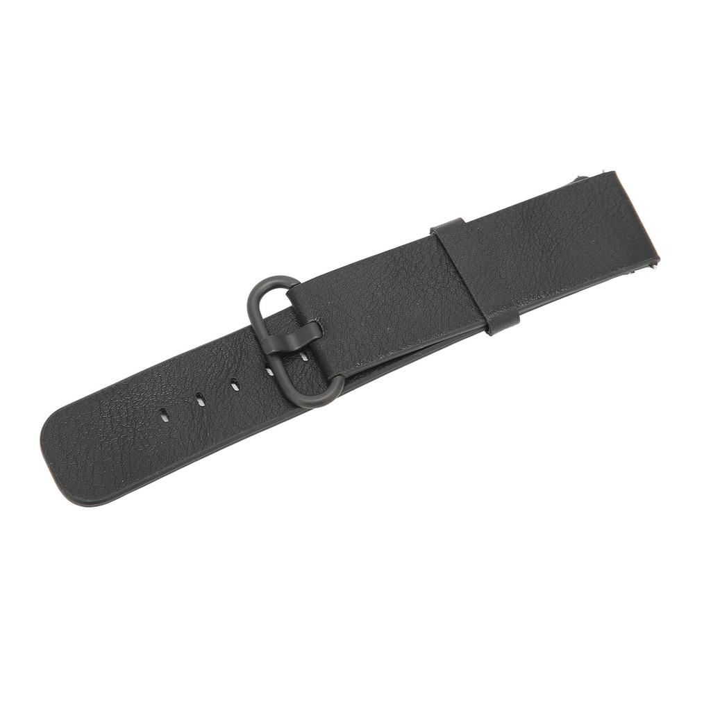 Smartwatch Wrist Band Leather Anti Lost Replacement Strap 20mm Width for Amazfit GTS 3 2 Bip S UBlack