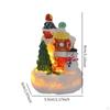 Christmas Glowing House Winter Scene Building Desktop Ornament Holiday for Living