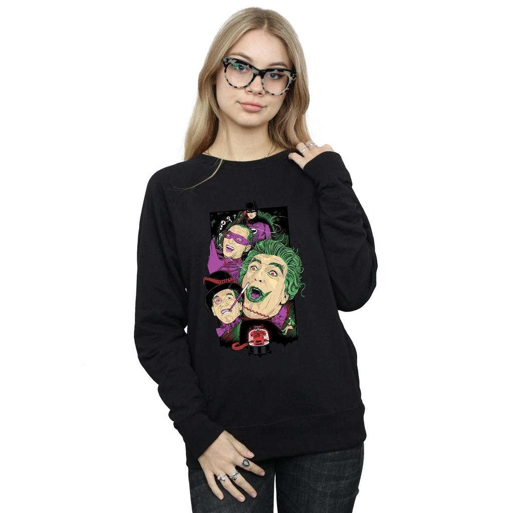 DC Comics Womens/Ladies Batman TV Series Rogues Gallery Sweatshirt
