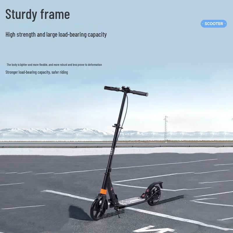 Wow Custom Folding Scooter with Handbrake: Ideal for City Commute, Students, and Children