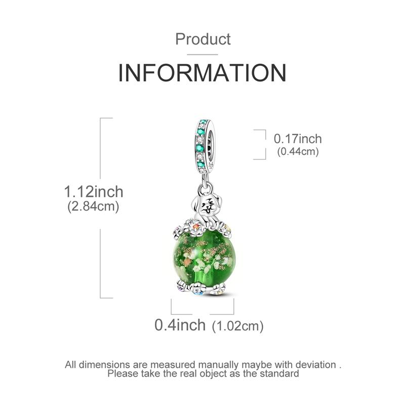 Copper Metal Green Perfume Bottle Popular Hot Air Balloon Swallow Umbrella Dog Bead Components Charm Bead Components Pendant Bead Components