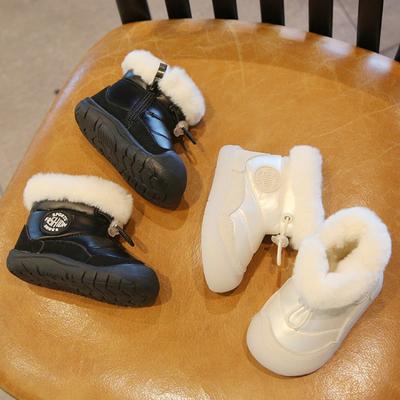 Laarzen Kinderschoenen Winter Sneeuwlaarzen Antislip Zachte Zool Baby Loopschoenen Winterlaarzen voor Kinderen Warme Jongens Pluche Katoenen Laarzen