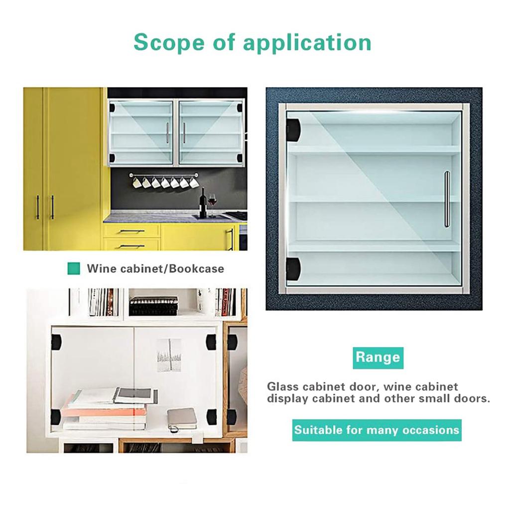 Easy Use 2 Pair Glass Door Hinge Cabinet Display Cabinet Wine Cabinet Door Hinge Replacement Parts Free Opening And Closing Page