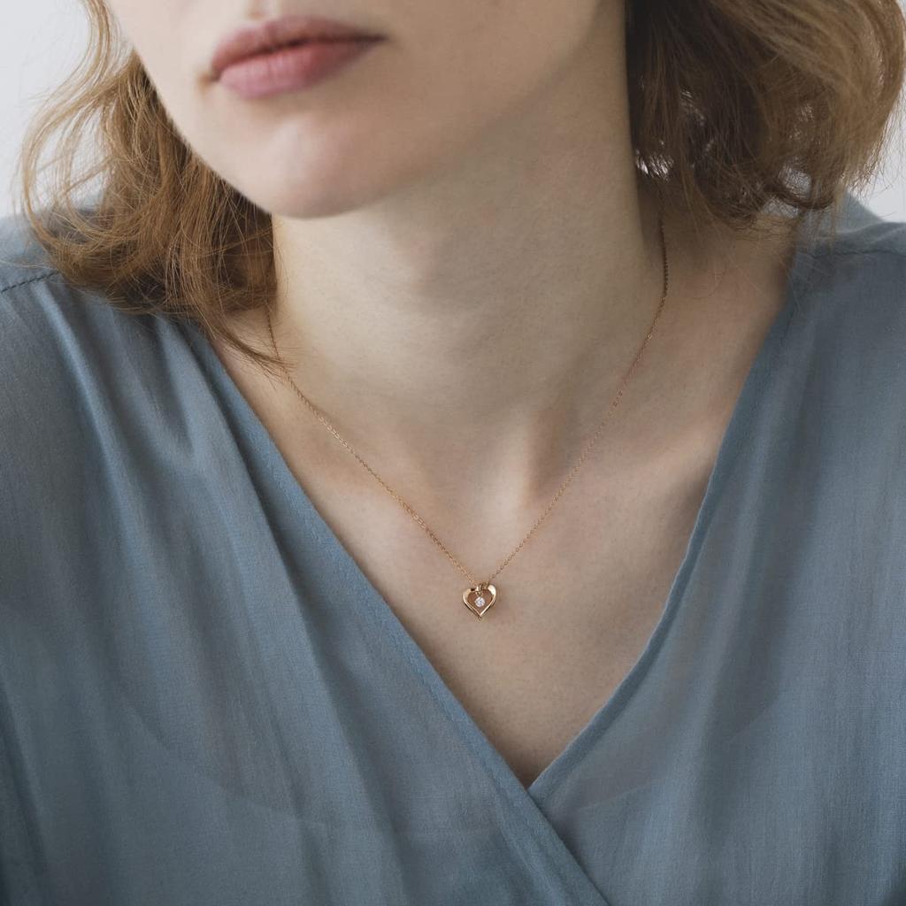 [Canal 4℃] Silver Pink Gold Necklace 151824121025