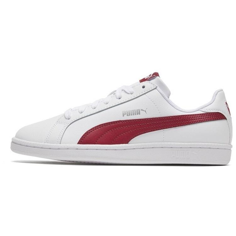 PUMA Smash Leather White Tibetan Red Men s 356722-23 EU 35.5