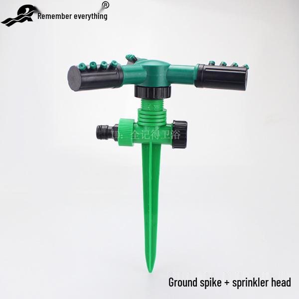 Dual-Use Ground Stake Rotating Sprinkler Head for Lawn Watering