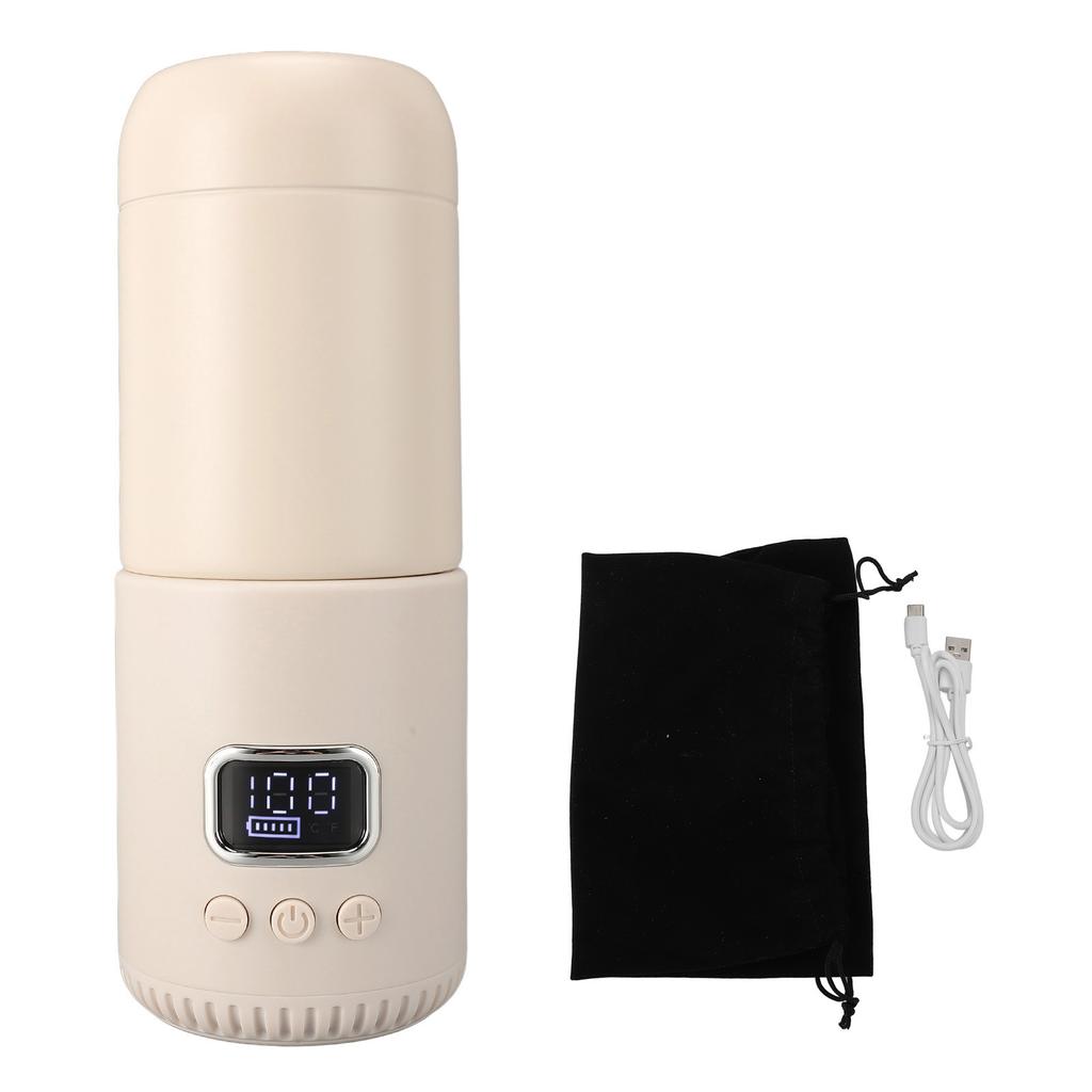 Reise-Wasserkocher, kabellos, 18000 mAh, wiederaufladbar, 400 ml, 55 °C, schnelle Erwärmung, heißes Wasser für unterwegs