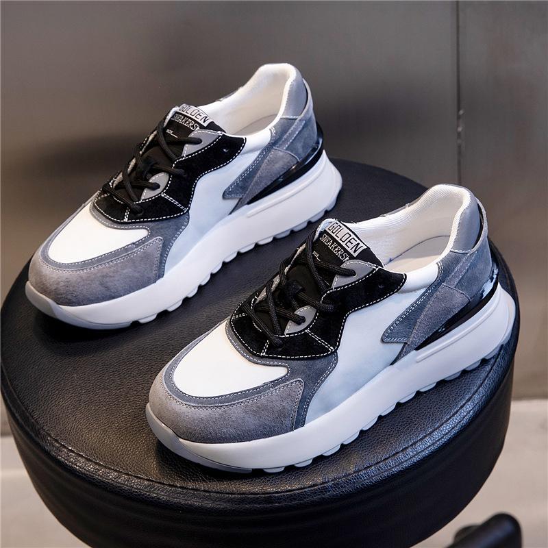 

Daddy shoes women s spring 2025 new casual sports single shoes women s platform height increase running breathable leather women s shoes 40 серый