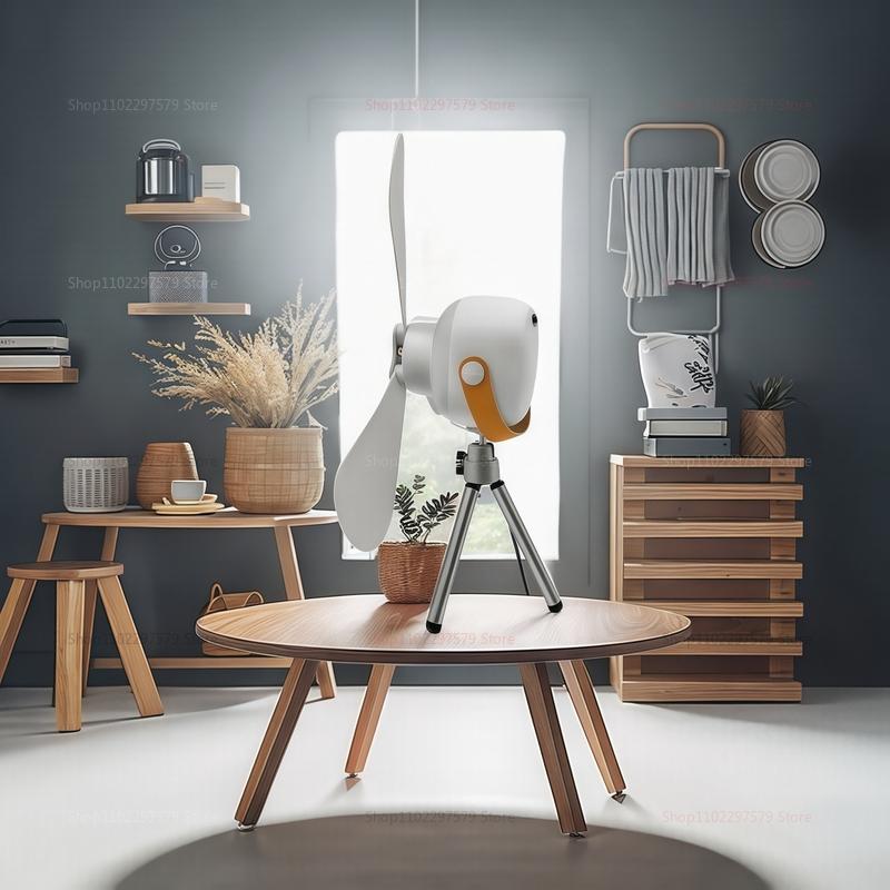 Stand Mount Small Ceiling Fan USB Charging Portable Electric Fan for Bed Dormitory Camping Outdoor Home Bathroom