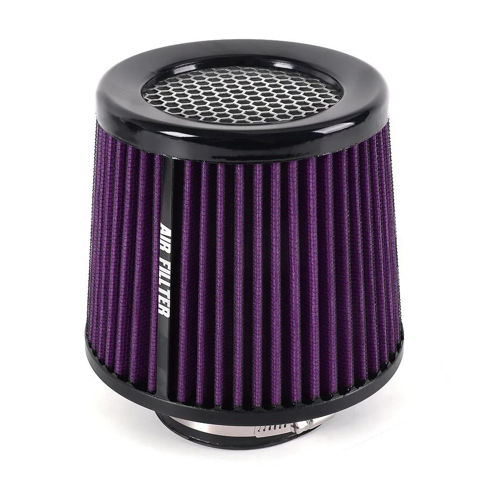 Universal 76mm 3 Inch Carbon Look Cold Air Intake Filter Mushroom Head Performance Kit Auto Racing Accessories