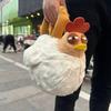 Fuzzy Chicken Purse Cute Chicken Shoulder Bag Fluffy Plush Hen Handbag Kawaii Stuffed Animal Prank Gift for Girls Women