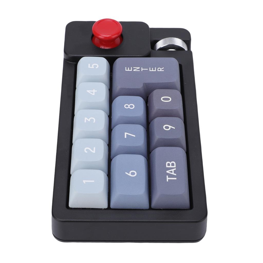 Wired Mechanical Number Pad Type C Hot Swappable Numpad Keyboard with 12 RGB LED Backlight Joystick Roller