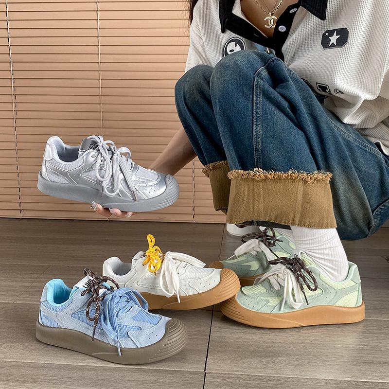 Ny modetrend Sommar Dam Sneakers Bekväma Board Shoes Mesh Ballerinaskor Andningsbara Utomhus Casual Platåskor
