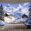 Swiss Matterhorn Snow Mountain Backdrop Winter Nature Background for Christmas & New Year Decoration
