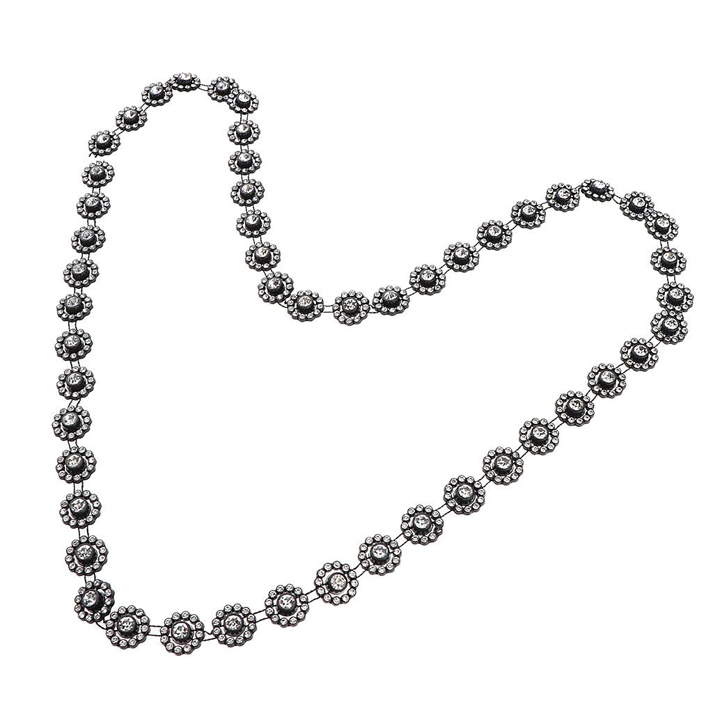 1 Yard Faux Rhinestone Chain DIY Sewing Trim for Wedding Dress Decor Black