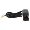 Motorcycle Dual USB Charger SAE to USB Adapter with Switch Waterproof Cover Built in Voltmeter for Phone Tablet