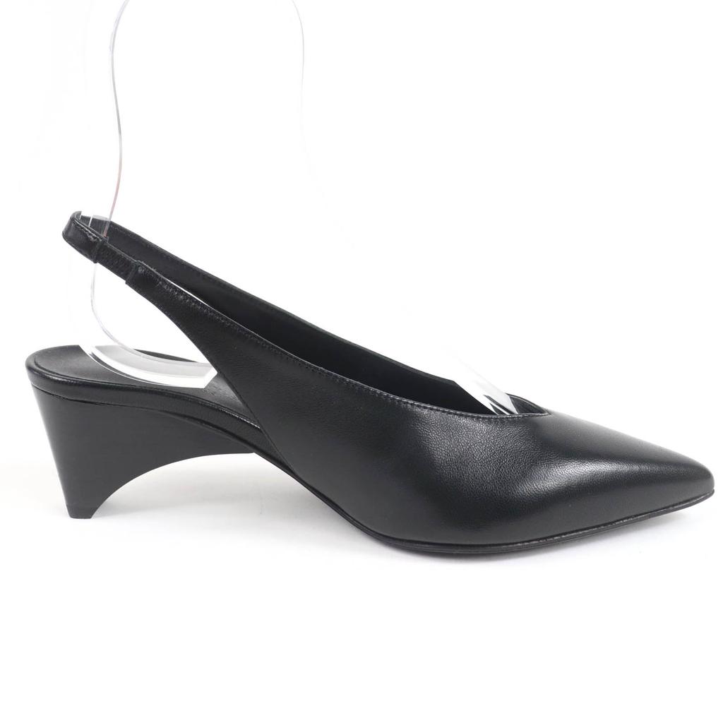 Hermes Pumps Antim 55 Slingbacks aus Leder mit spitzer Zehenpartie schwarzes Leder Damen 36 Gebraucht