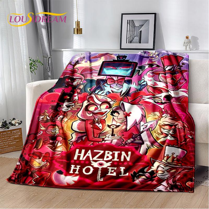2025 H-Hazbin Hotel Charlie Cartoon Soft Blanket,Soft Throw Blanket for Home Bedroom Bed Sofa Picnic Travel Cover Child Gift