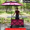 Folding Outdoor Camping Cart with Liftable Table for Street Stalls and Night Markets