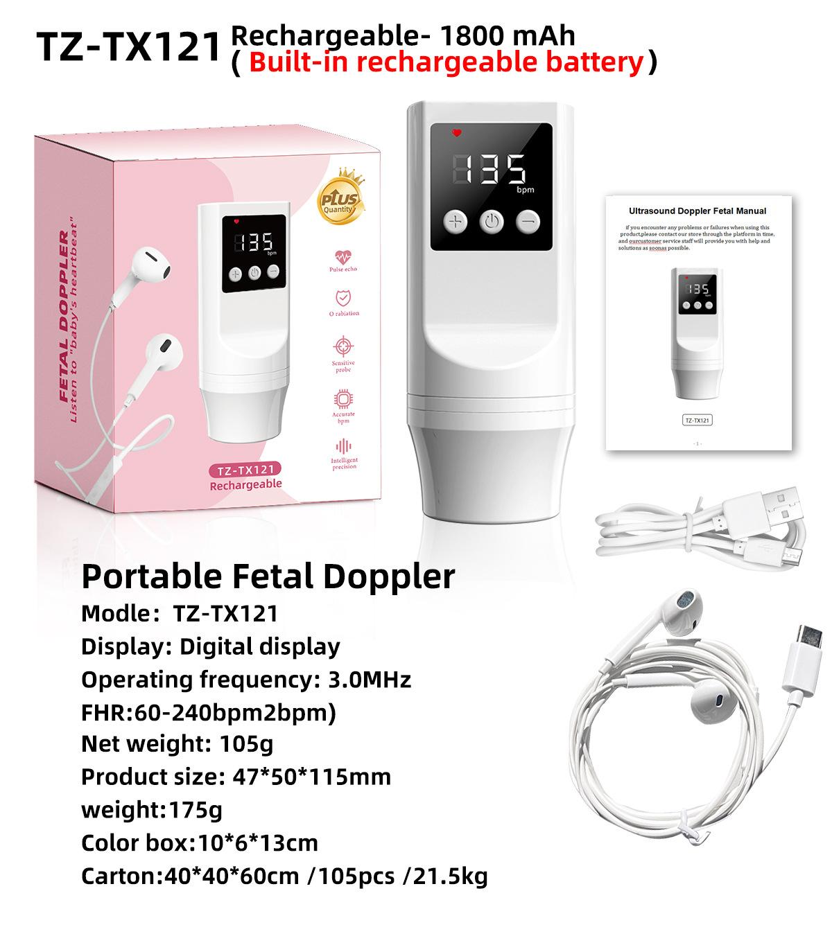 

Fetal heart rate monitor for pregnant women at home Fetal heart rate monitor Portable Doppler ultrasound