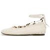 Fashionable Comfortable Beaded Crochet Fabric Ballet Flat Mary Jane Shoes Women Shoes White 11504510002