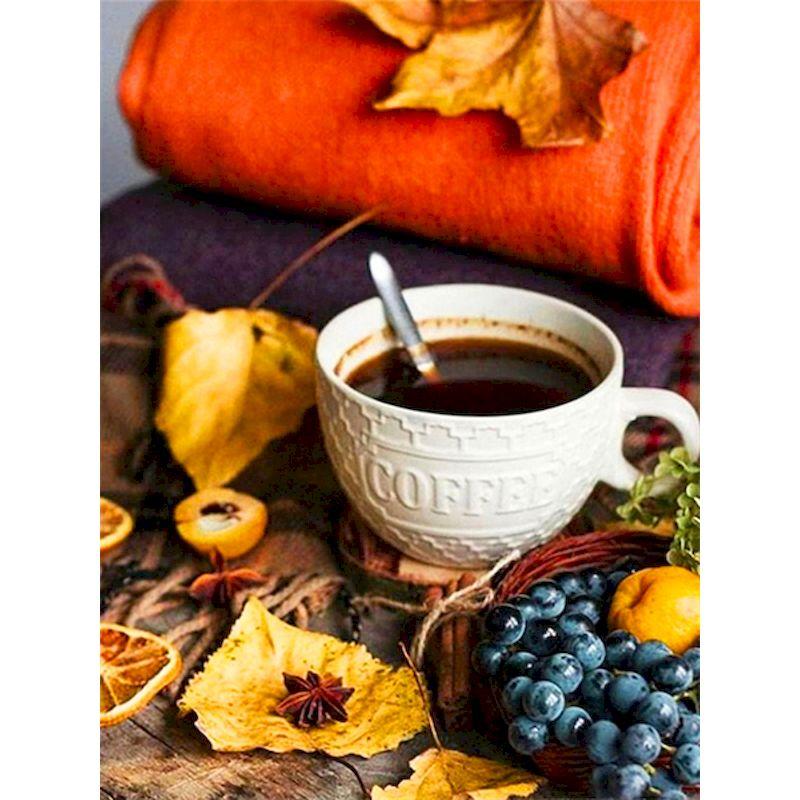 Πλήρης Τετράγωνος Πίνακας με Διαμάντια 5d DIY Τοπίο Κούπα Καφέ Κιτ Κεντήματος με Διαμάντια Μωσαϊκό Διακόσμηση Σπιτιού