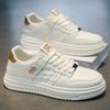 New Spring Casual Leather Board Shoes Youth Sports Thick Soles Increase
