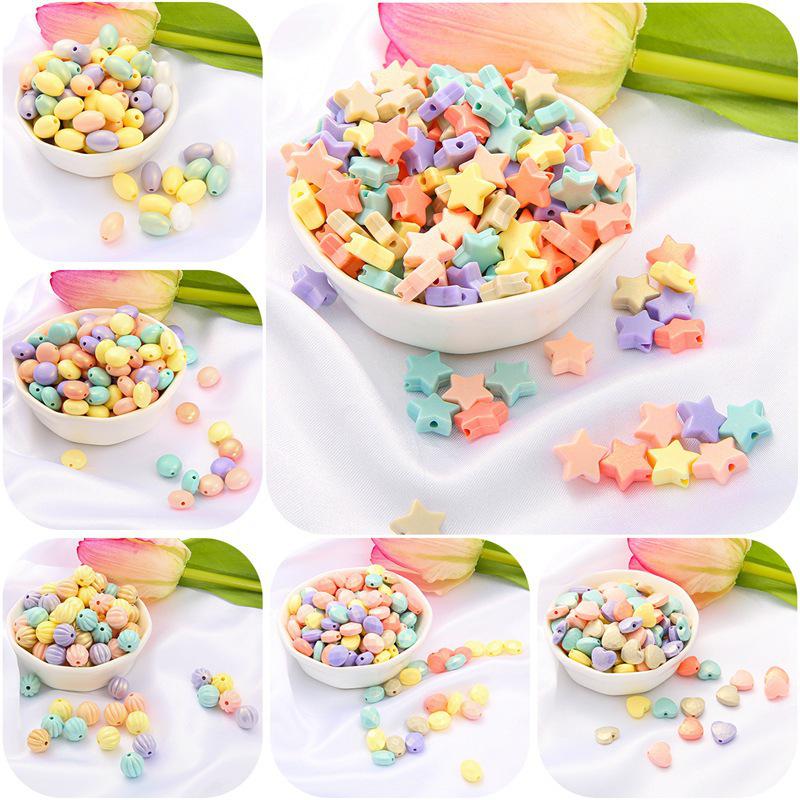 Macaron Acrylic Beads for DIY Jewelry Making - Straight Hole