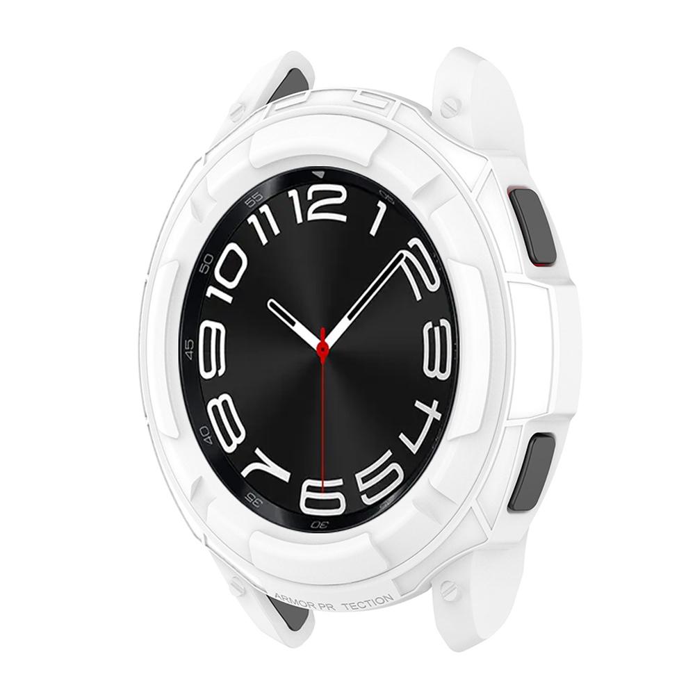 Panzer Hülle für Samsung Galaxy Watch 6 Classic 43mm 47mm TPU Weicher Hohlrahmen Stoßfänger Zwei-in-eins Sturzschutz Schutzhülle