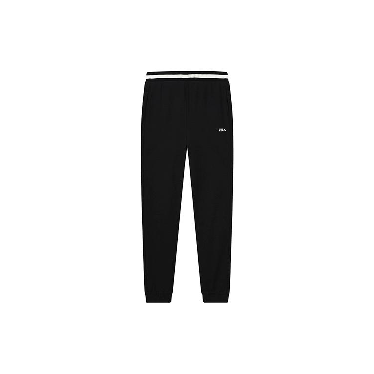 New FILA Knitted Sweatpants Women's Jet Black F11W229609FBK