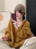 Women's Soft Pink Knit Cardigan: Gentle, Relaxed Style for Spring and Autumn