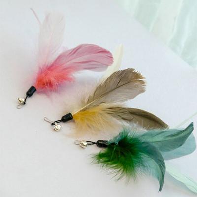 Ανθεκτική Ανθεκτική στα Δαγκώματα Αντικαταστάσιμη Κεφαλή Ραβδί Δείκτη Γάτας Ελαφρύ Παιχνίδι με Φτερά για Κατοικίδια Προμήθειες