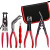 5Pcs Car Electrical Disconnect Pliers Kit Hose Clamp Pliers Set Terminal Removal Tool for Car Wire Harnesses