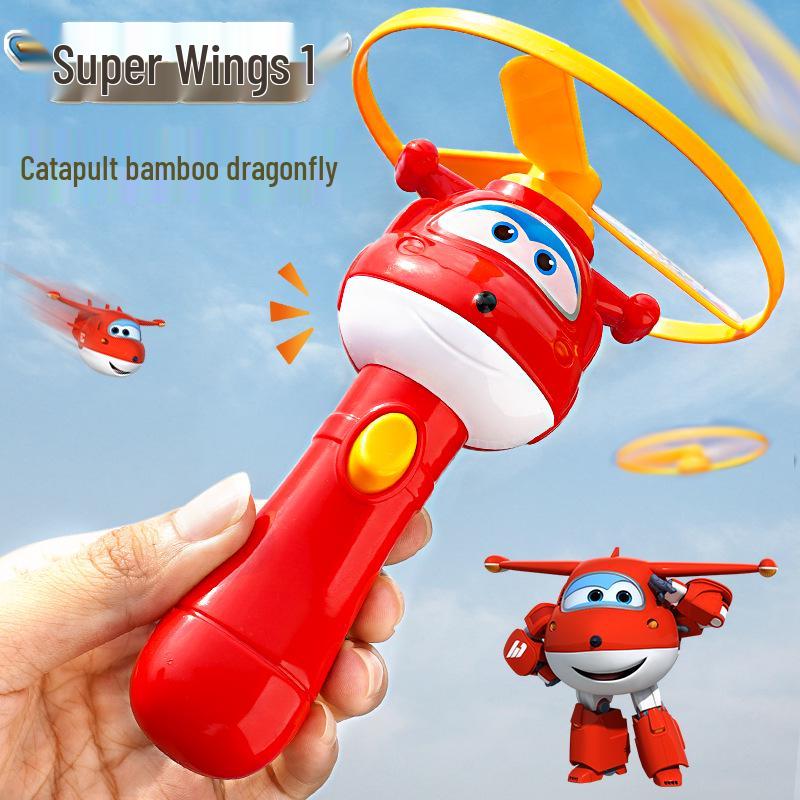 

Luminous Bamboo Dragonfly Flashing Frisbee Gyro Toy for Kids
