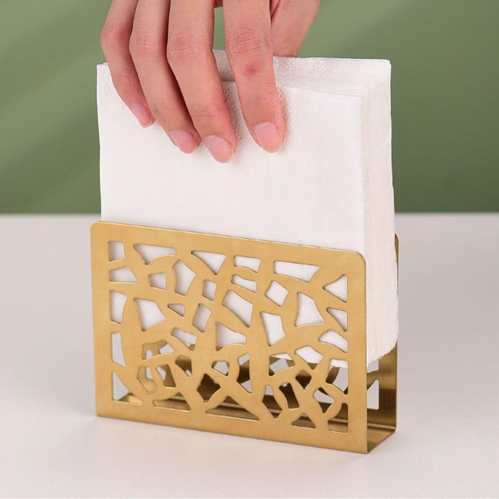 Stainless Steel Napkin Holder Silver/Gold/Black Creative Paper Holder  Coffee Shop