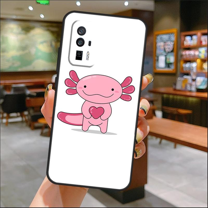Cute Animal Axolotl Case For Xiaomi 14T Pro 13T 11T 12T 13 14 15 Ultra POCO X7 Pro X3 X5 X6 M6 F5 F6 Pro Cover
