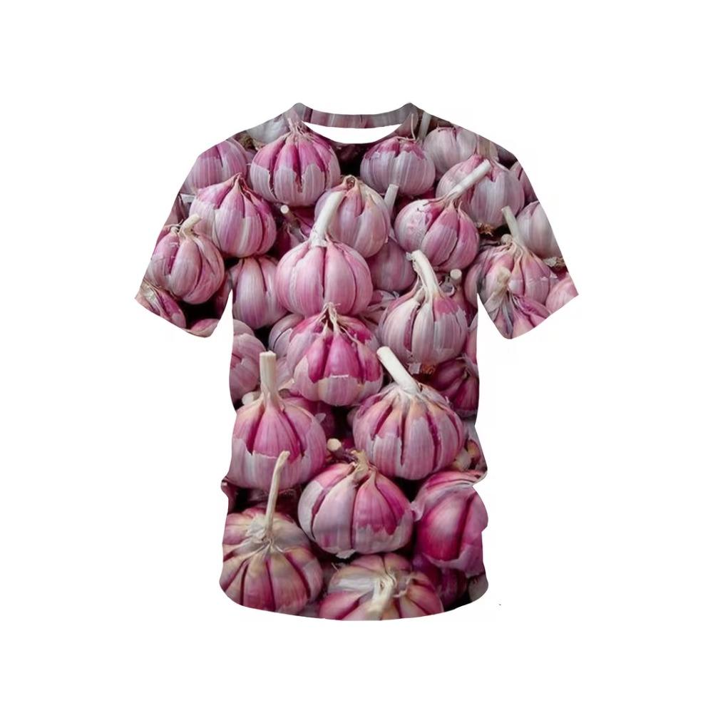 Latest Adult and Children Parent-child Couple Friend Funny Vegetable 3D Print All-over Multiple Styles Personalized T-shirt