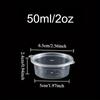 20/50/100PCS Disposable Sauce Cup with Lids Leak-Proof Packaging Containers Portable Salad Dressings Seasoning Takeaway Box