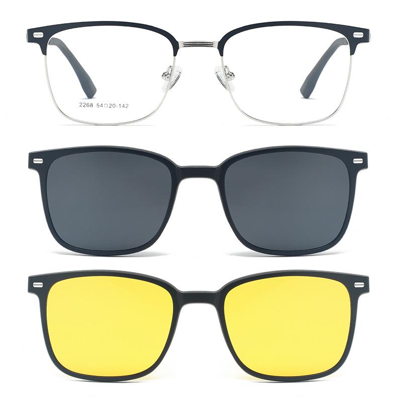 

Flip-up Magnetic Clip-on Prescription Glasses Men Women TR90 Polarised Myopia Sunglasses Night Vision Reading Glasses Lunettes Original Lenses