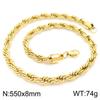 2 ~ 8 mm Gold Edelstahl Twist Kette Halskette Zubehör Rock Hip-Hop Farbe Männer und Frauen einfache Kette