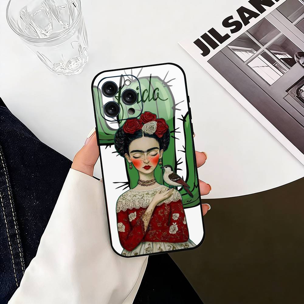 Μόδα F-fridaS Kahlo-Θήκη Κινητού PC Σιλικόνη Μαλακή Για IPhone 17 16 15 14 13 12 11 X XR Plus Pro Max Plus