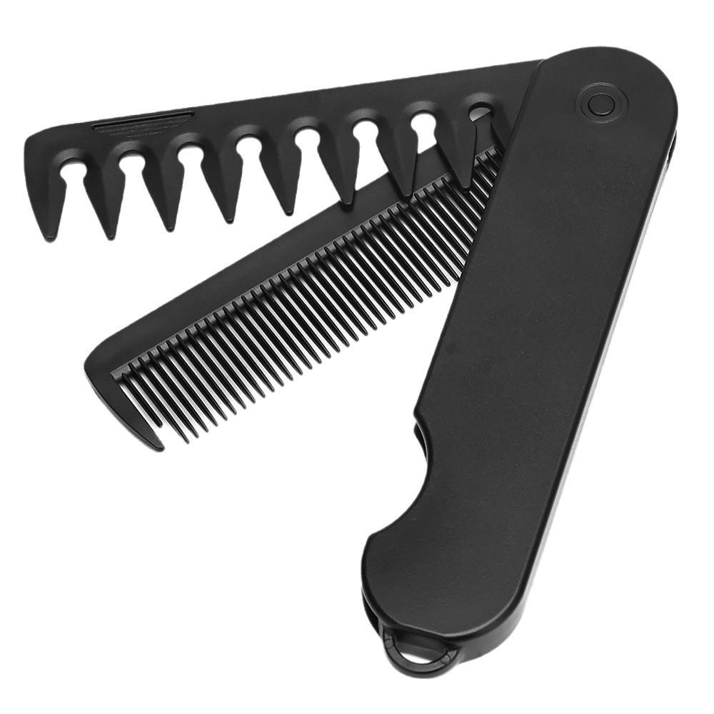 Folding Mens Comb With Abs Material For Travel And Styling Convenience