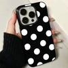 Retro elegant polka dot pattern phone case suitable for iPhone 17 16 15 14 13 12 11 Pro/Max/Plus anti drop and shockproof