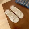 Flat-soled sandals female summer new fairy wind cross with soft-soled open-toed sandals casual beach sandals female