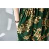 Simple Bohemian Print Dress Short Sleeve Round Neck Summer New Style Elegant Feel Long Dresses Women's Clothing