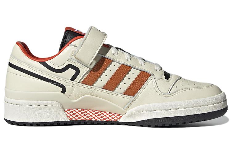adidas Originals Unisex Forum Low Sneakers Ivory/Orange HR0460