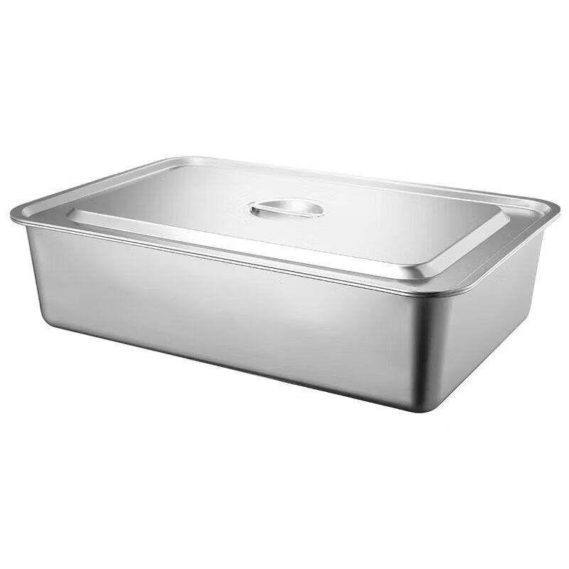 304 Stainless Steel Rectangular Food Pan with Lid