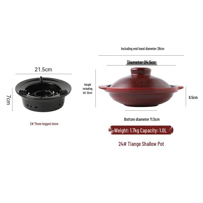 

ZISIZ Ceramic Alcohol Stove Hot Pot Set