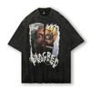 American Hip Hop Retro Old Washed Short-Sleeved T-Shirt Men And Women Oversize Street Skateboard Loose Half-Sleeved T